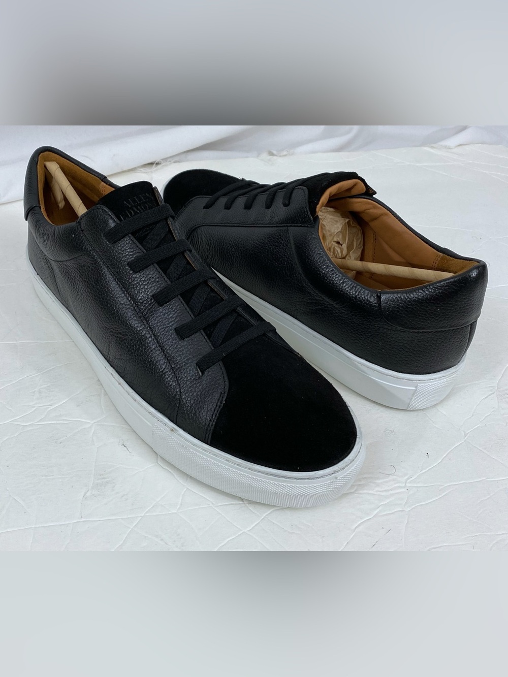 Allen Edmonds Men's Black Fisher Leather Suede Slip On Sneaker Shoes 12 D